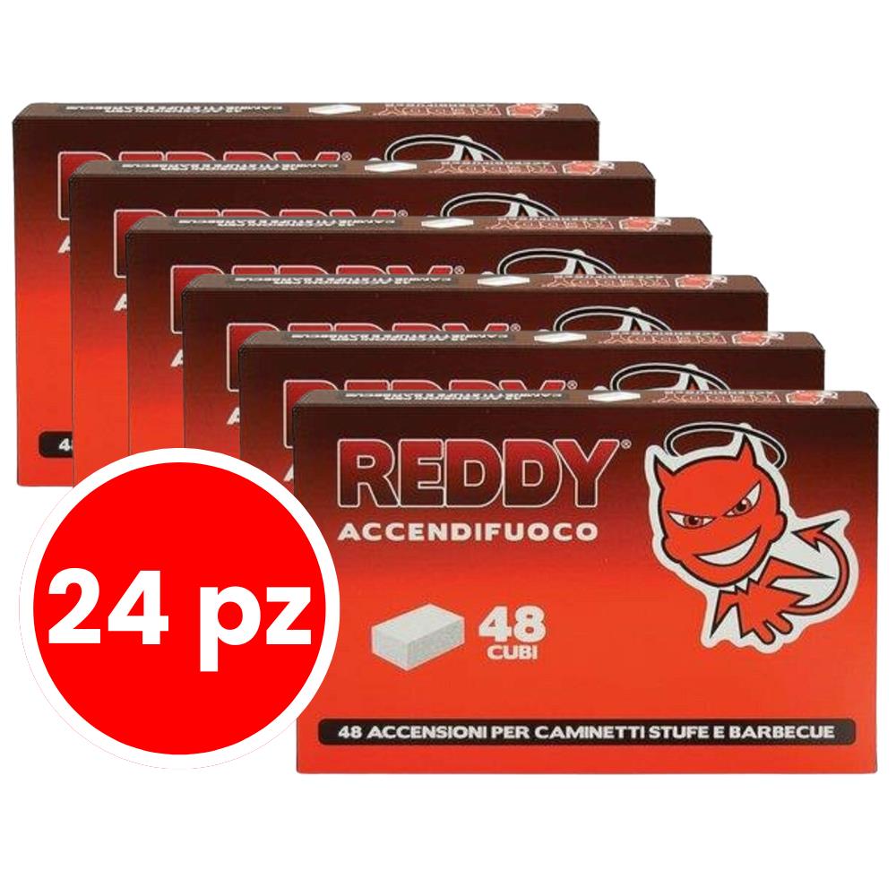 Accendifuoco Reddy per Camino, Stufa e Barbecue 48 cubetti 24 pz