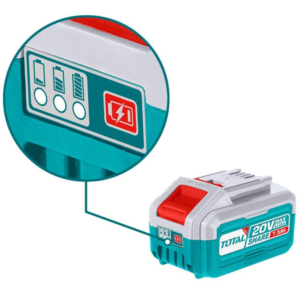 Batteria al Litio Total TOTTFBLI2075 20V - 7.5Ah