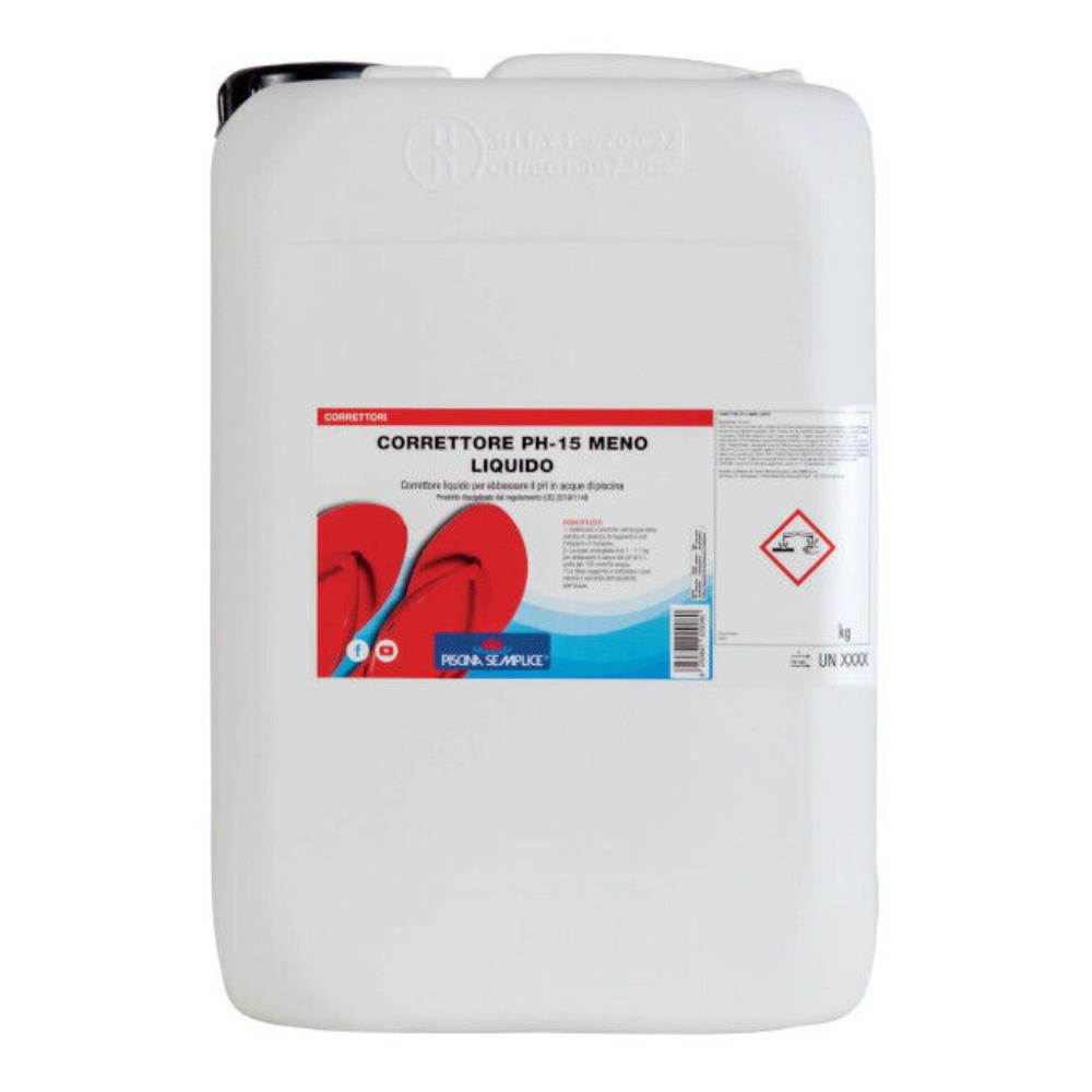 Correttore Liquido PH -15% Piscina Semplice 10 Lt