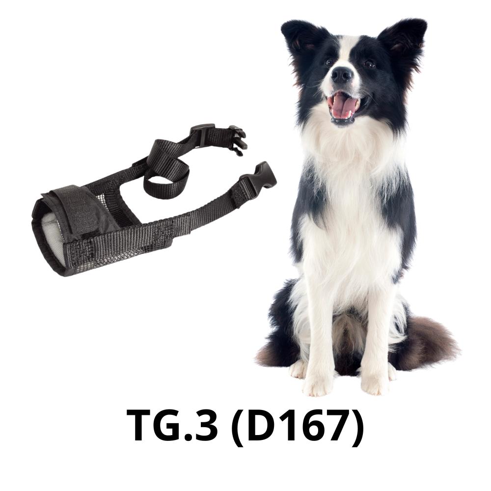 D167 - Museruola Camon Regolabile in Nylon con Inserto in Rete