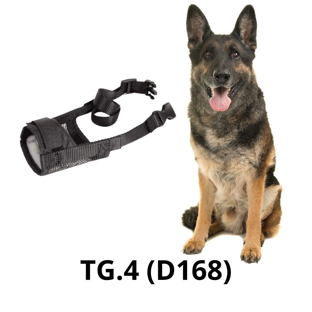 D168 - Museruola Camon Regolabile in Nylon con Inserto in Rete