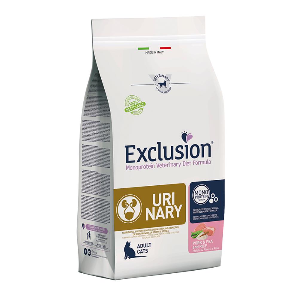 Exclusion Monoprotein Vet Diet per Gatto Urinary Maiale con Piselli e Riso 1,5Kg