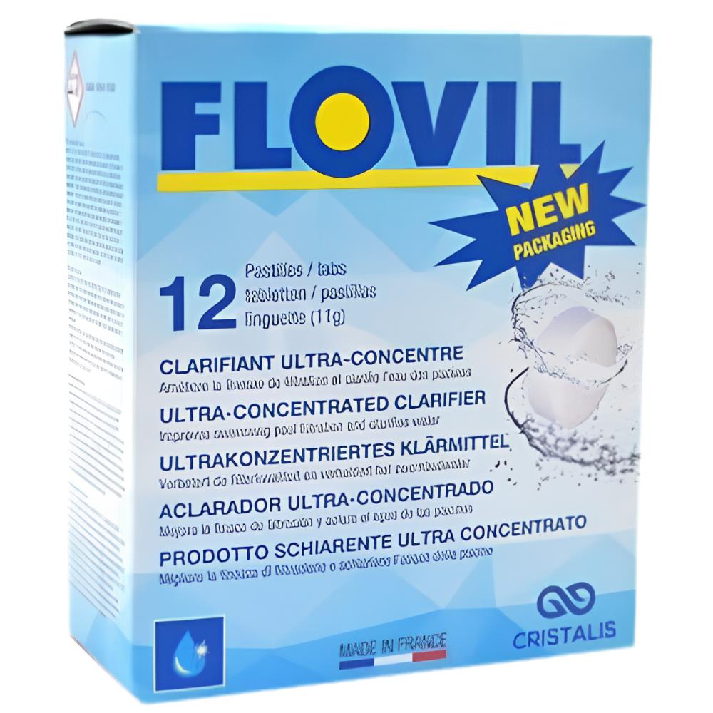 Flocculante Schiarente Piscina Ultra Concentrato Flovil 12 Pastiglie 