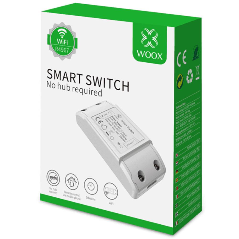 Interruttore Switch Smart Home 10A WiFi Universale Woox R4967