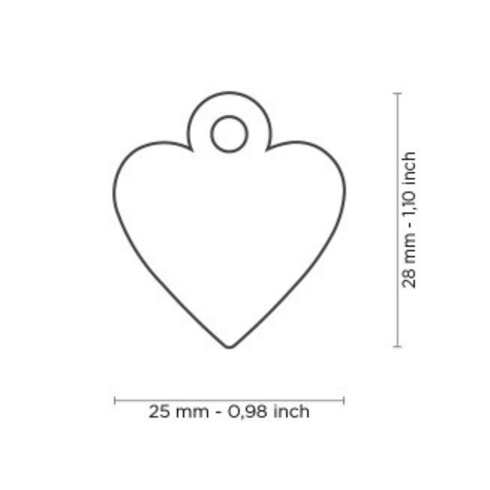 Medaglietta Personalizzabile Cuore Piccola dimensioni