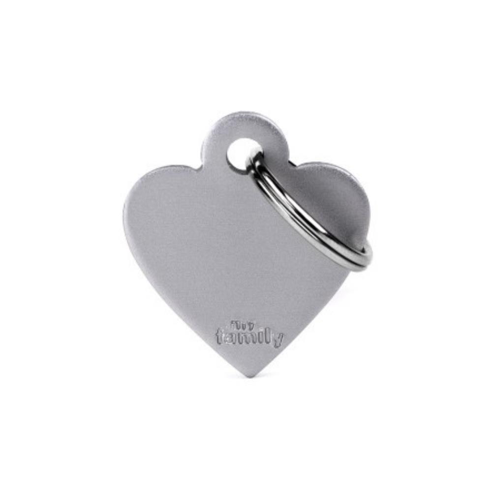 Medaglietta Personalizzabile Cuore Piccola grigio