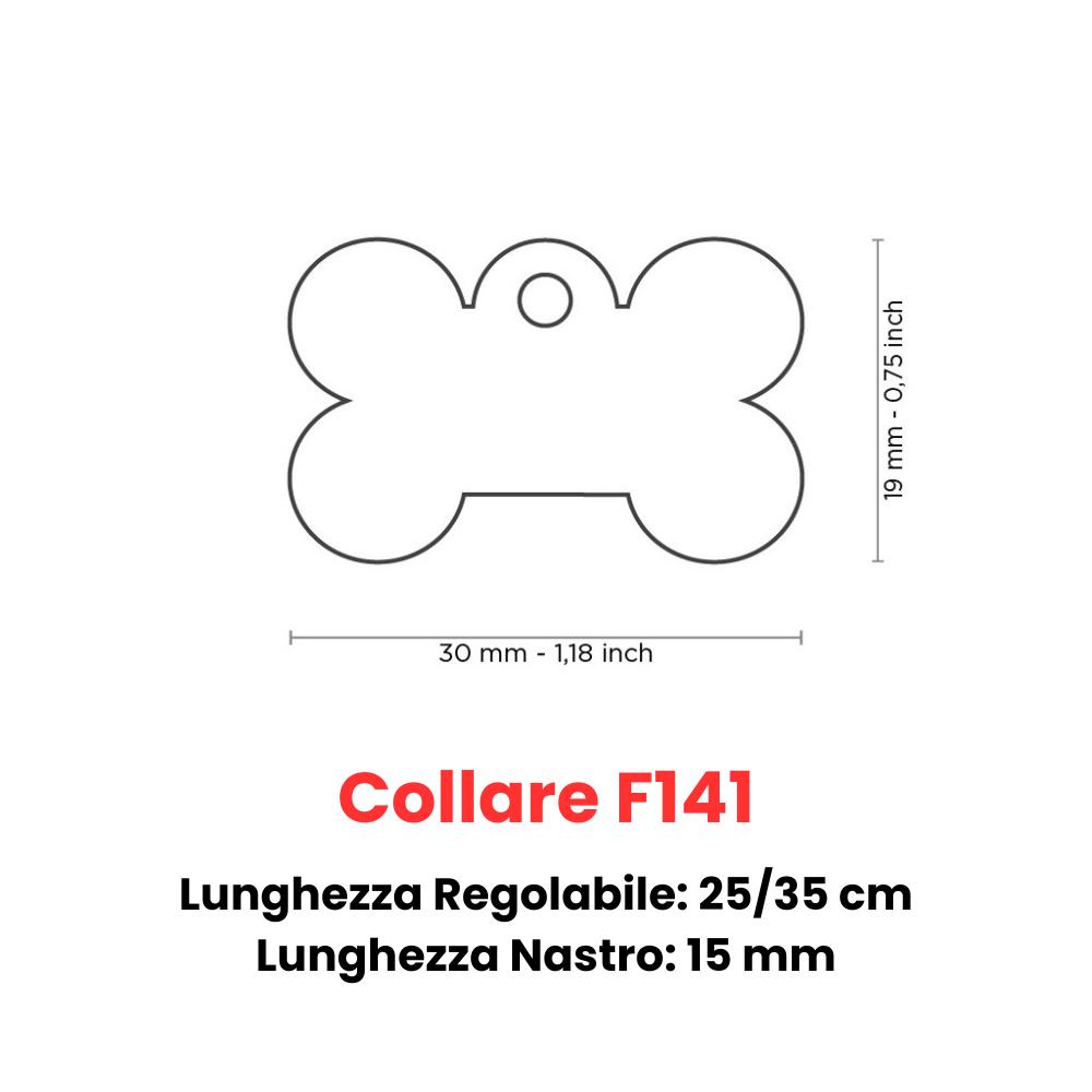 Misure Set Collare Camon + Medaglietta Personalizzata My Family tg. S