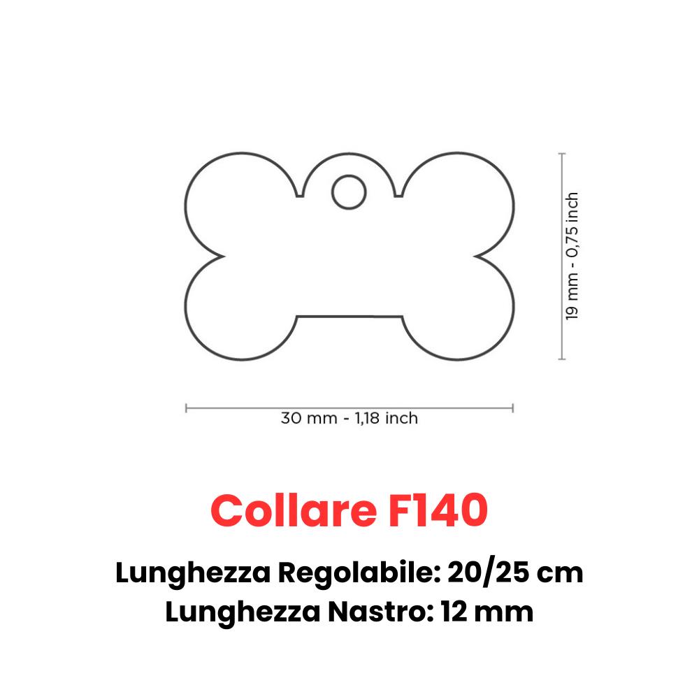 Misure Set Collare Camon + Medaglietta Personalizzata XS My Family tg. XS