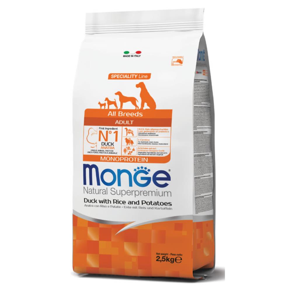 Monge Natural Superpremium All Breeds Adult Anatra con Riso e Patate Monoprotein 