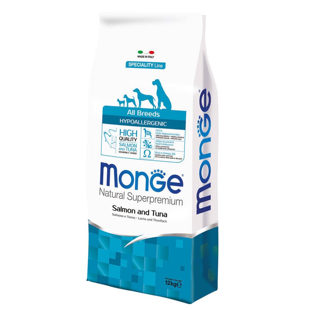 Monge Natural Superpremium All Breeds Adult Hypo con Salmone e Tonno 12 Kg