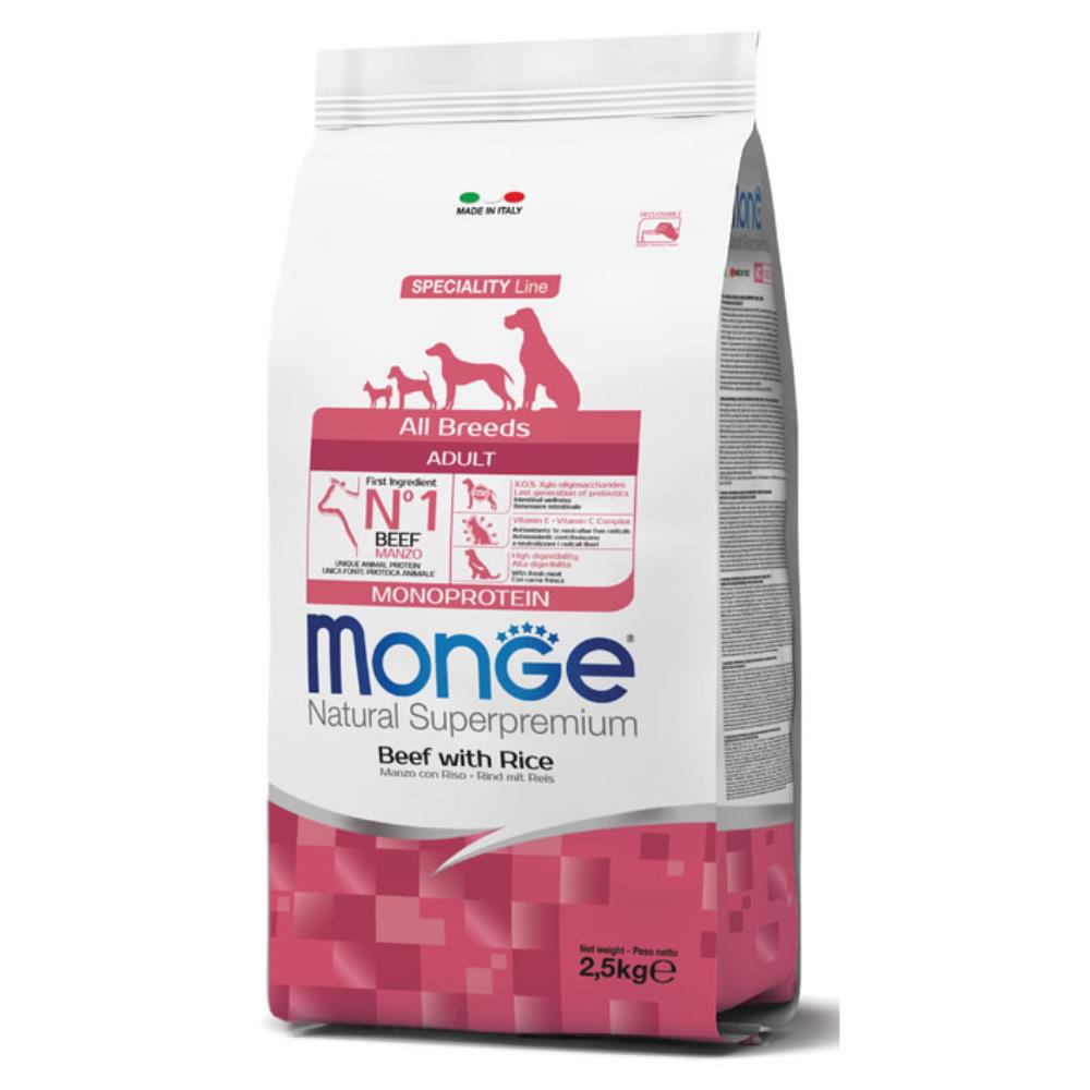 Monge Natural Superpremium All Breeds Adult Manzo con Riso Monoprotein