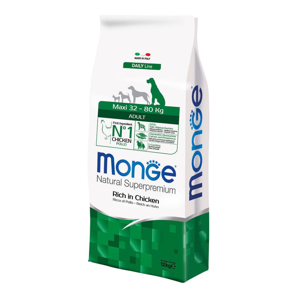 Monge Natural Superpremium Maxi 32-80 Kg Adult Ricco in Pollo 12 Kg