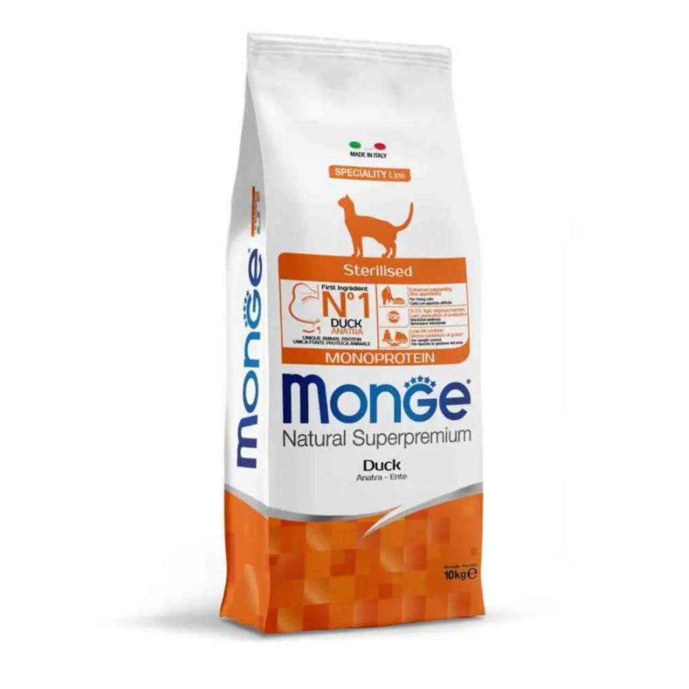 Monge Natural Superpremium Sterilised Mono Anatra 10 Kg