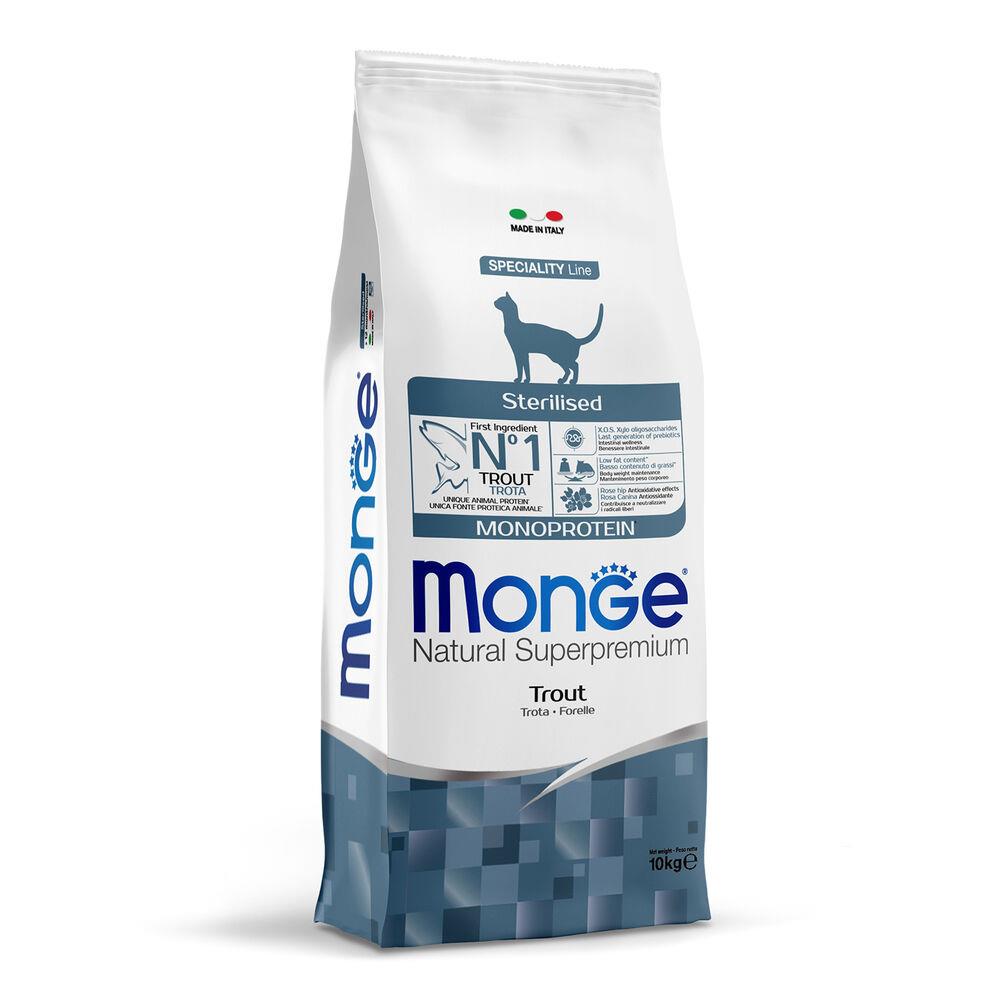 Monge Natural Superpremium Sterilised Mono Trota 10 Kg