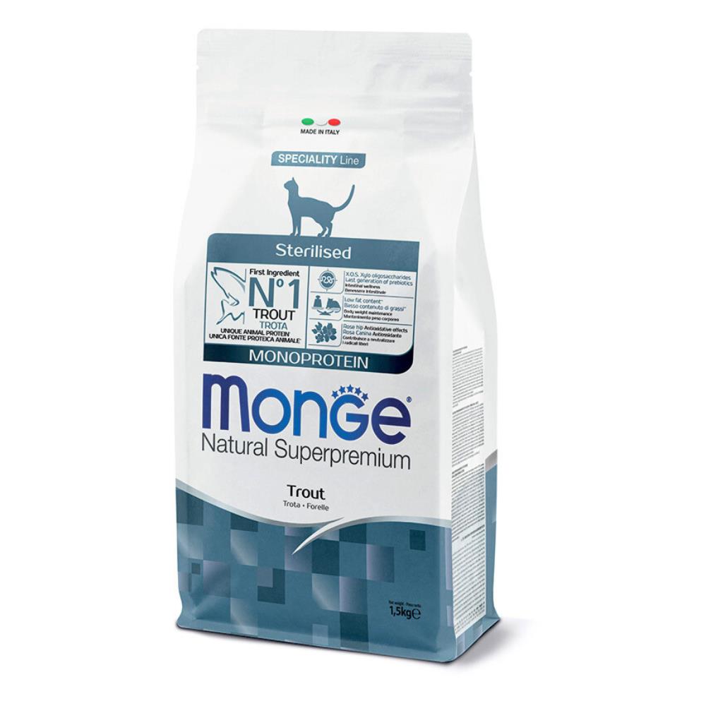 Monge Natural Superpremium Sterilised Mono Trota 1,5 Kg