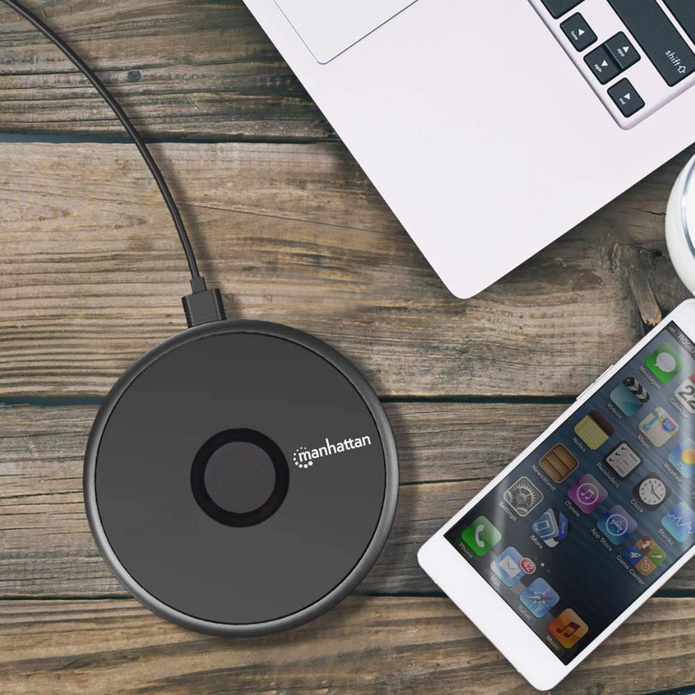 Pad di Ricarica Wireless Veloce 10W Nero Manhattan
