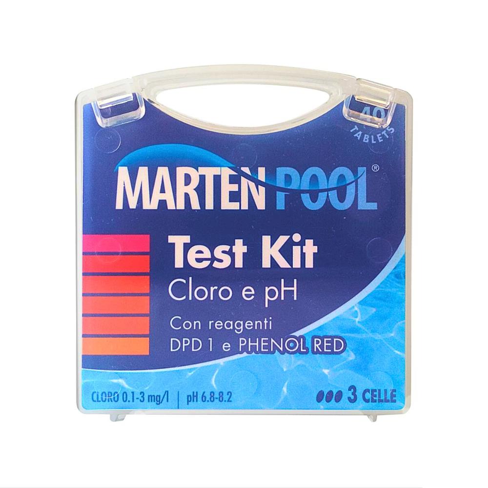 Pool tester Cloro e pH con Reagenti in Pastiglie Marten Pool 