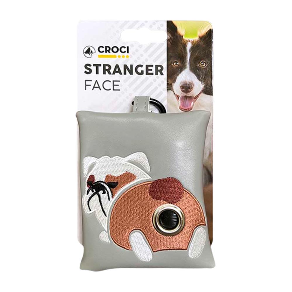 Porta Sacchetti Igienici per Cani Stranger Face Croci Bulldog