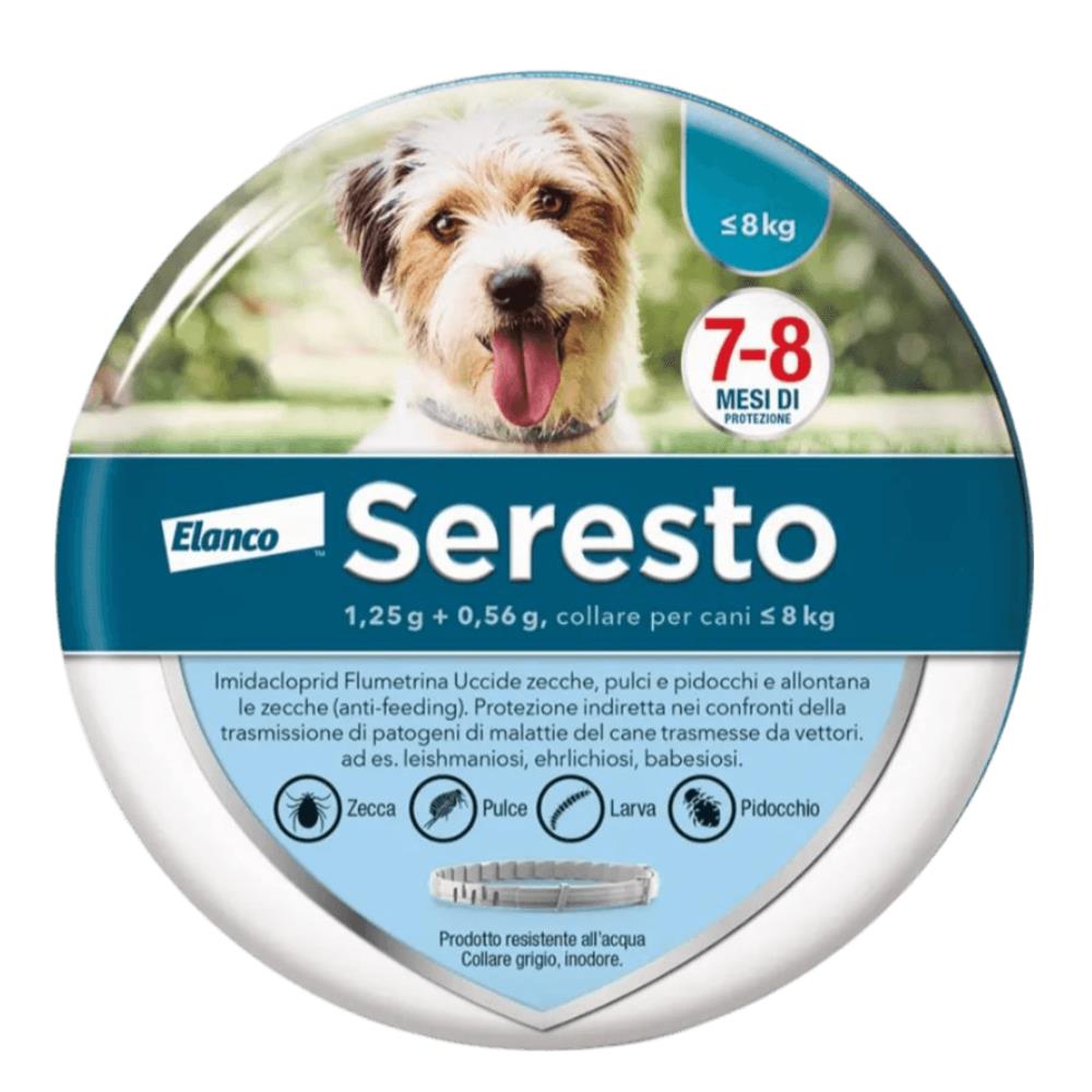 Seresto Collare Antiparassitario Cani <8 kg contro Pulci, Zecche e Leishmaniosi
