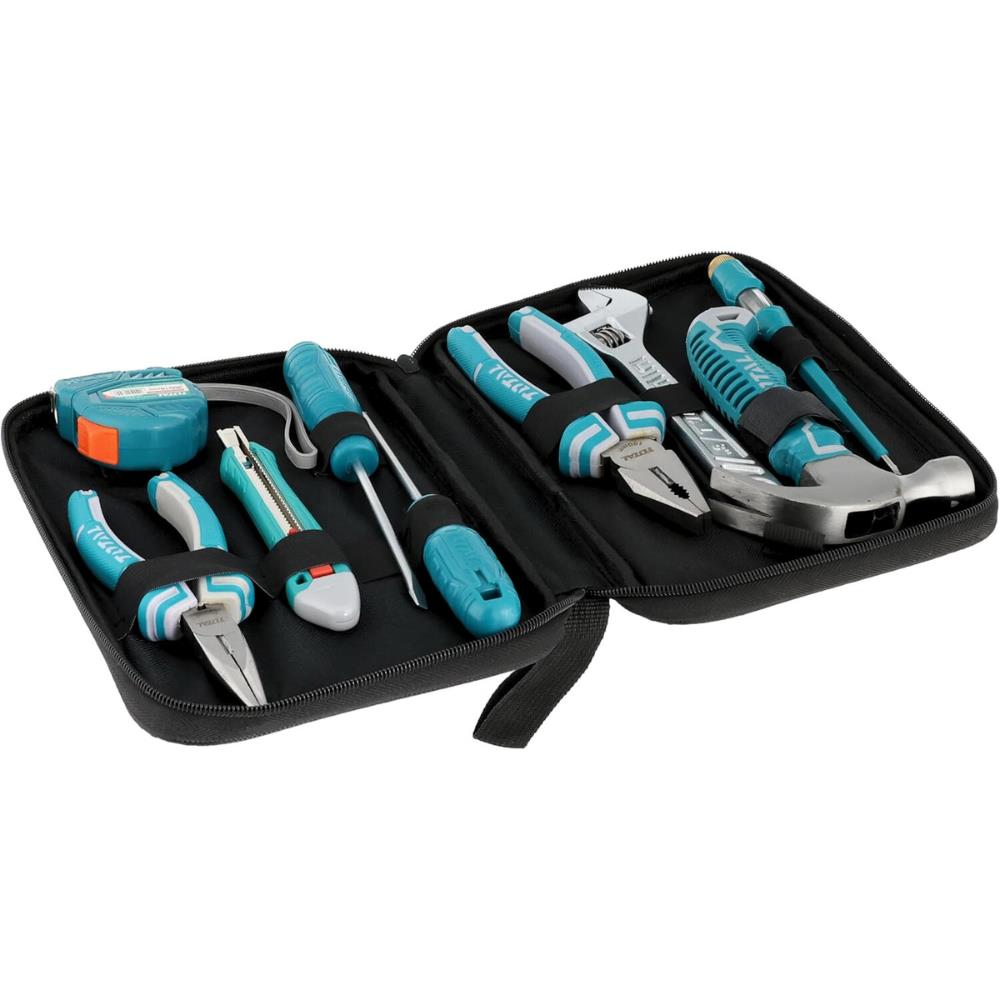 Set di 9 Utensili Manuali Total THKTHP90096 con Borsa