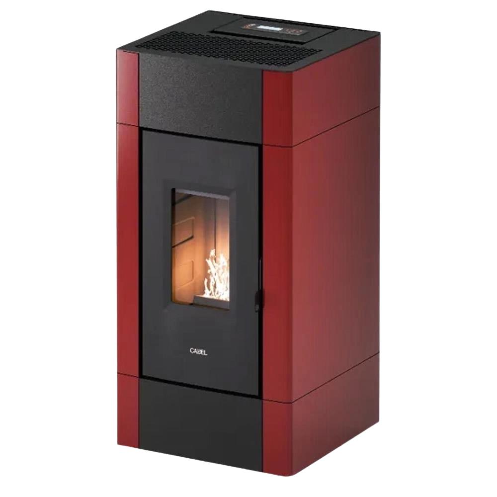 Stufa a Pellet Canalizzabile Cadel Cristal Plus 8 rosso