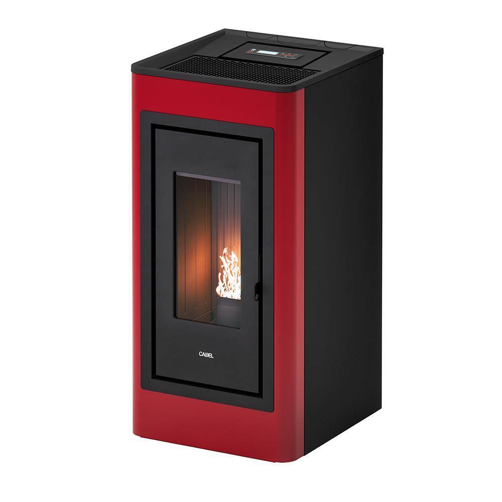 Stufa a Pellet Canalizzata Cadel Kobe Plus 11 Rosso