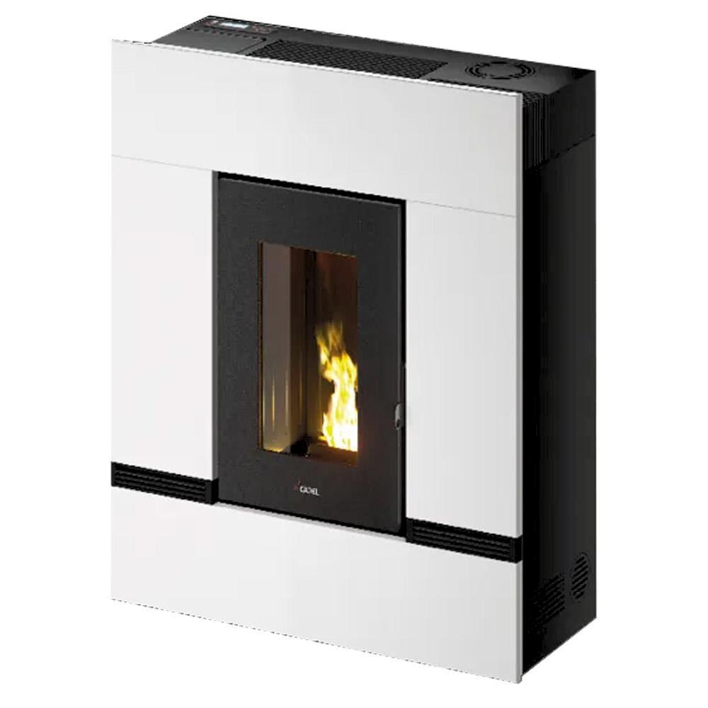 Stufa a Pellet Canalizzata Cadel Mithos Plus 14 Up - Twin Bianco