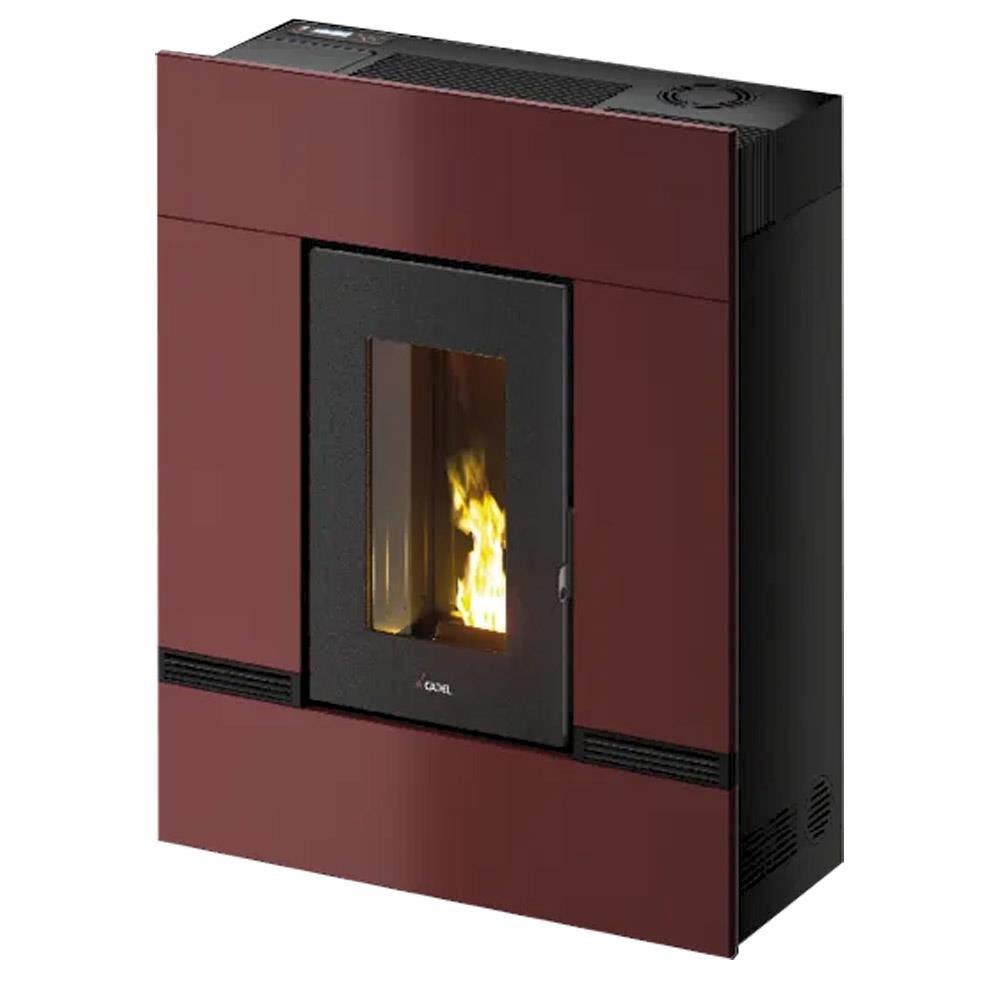 Stufa a Pellet Canalizzata Cadel Mithos Plus 14 Up - Twin rosso