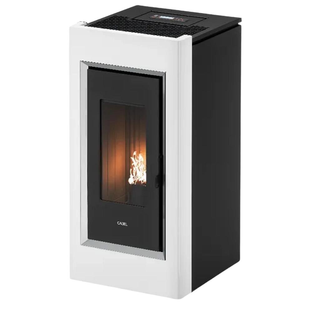 Stufa a Pellet Canalizzata Cadel Prince Plus 11 Autoclean - 10,5 kW bianco