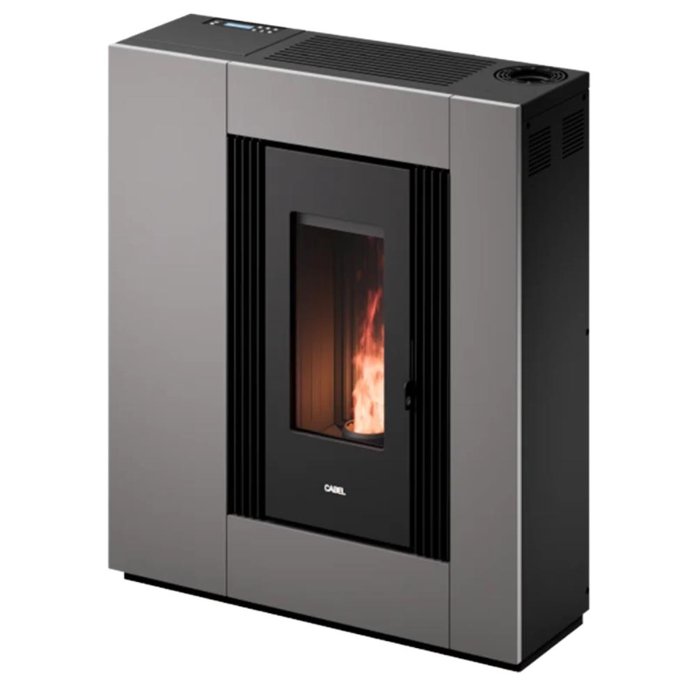 Stufa a Pellet Canalizzata Cadel Vesta Plus 11 Autoclean 10,5 kW titanium