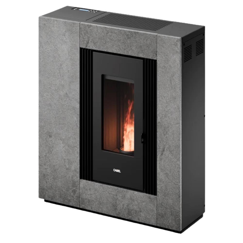 Stufa a Pellet Canalizzata Cadel Vesta Plus 11 Up-Twin Autoclean - 10,5 kW pietra