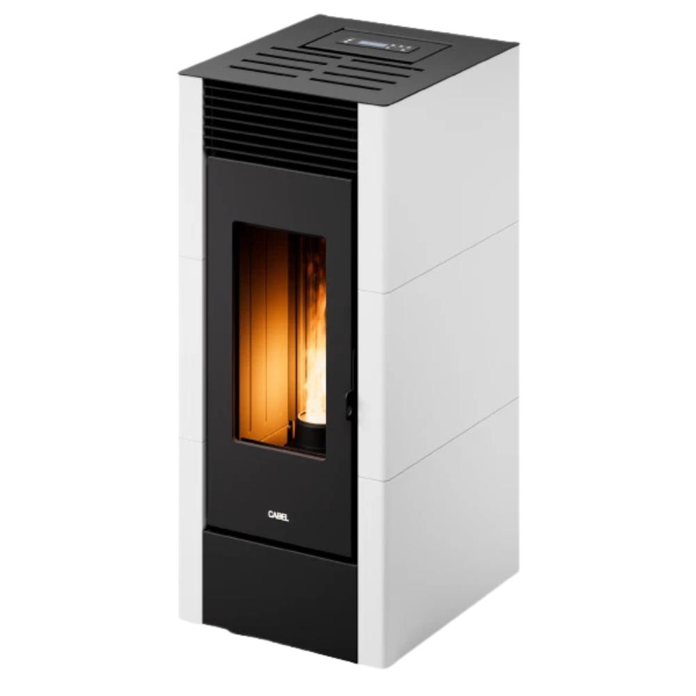 Stufa a Pellet Ventilata Cadel Cristal 11 bianco