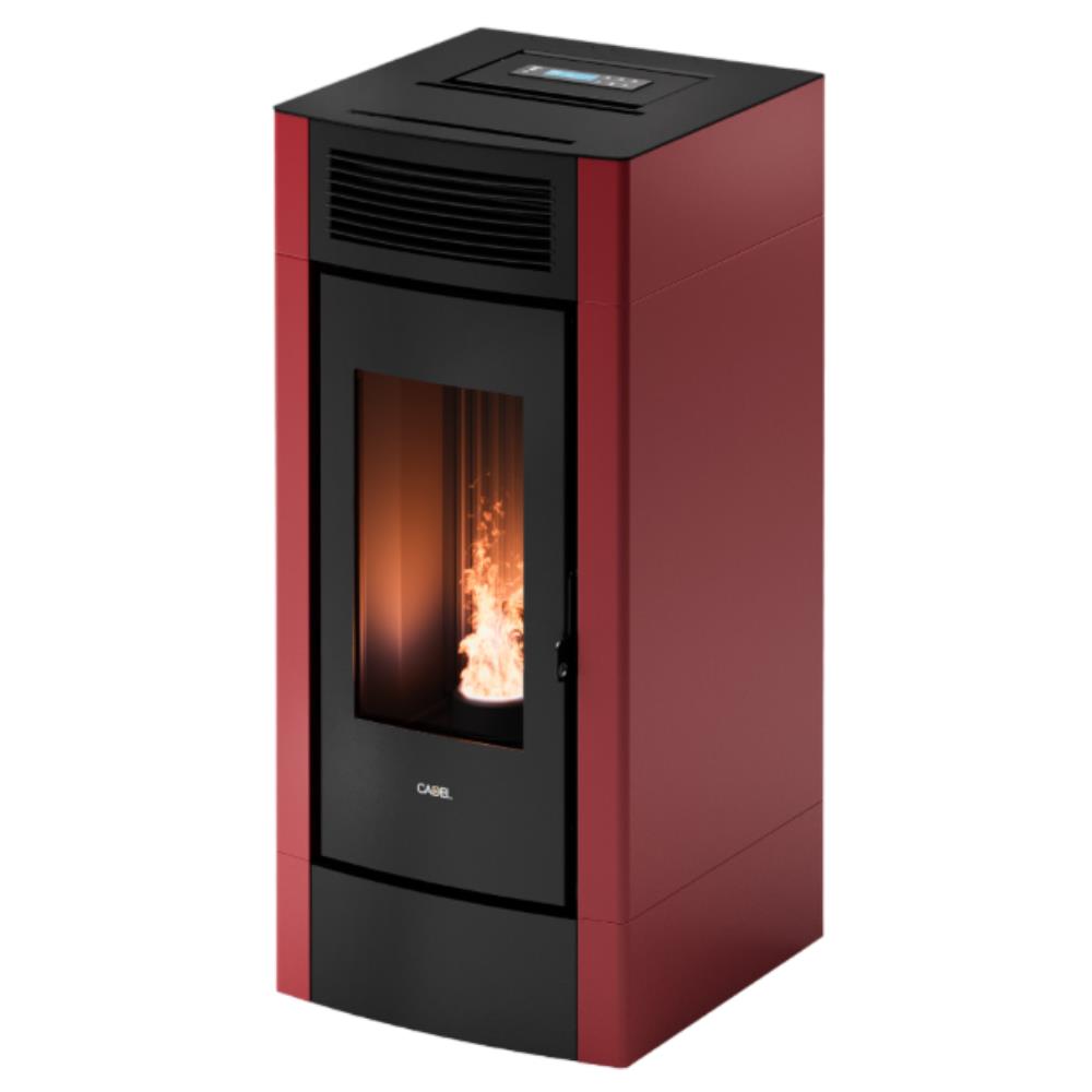 Stufa a Pellet Ventilata Cadel Cristal 9 Airtech Rosso