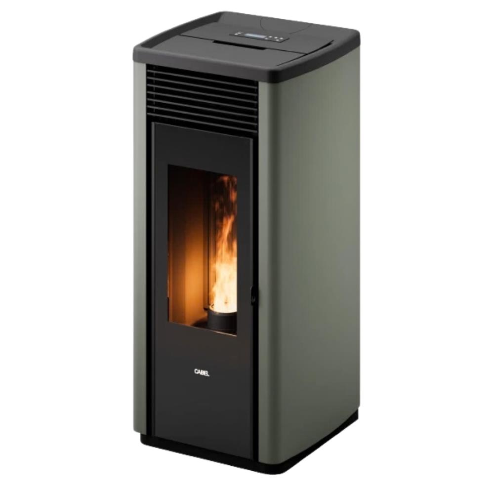 Stufa a Pellet Ventilata Cadel Dune 9 Autoclean - 8,5 kW GreyGreen