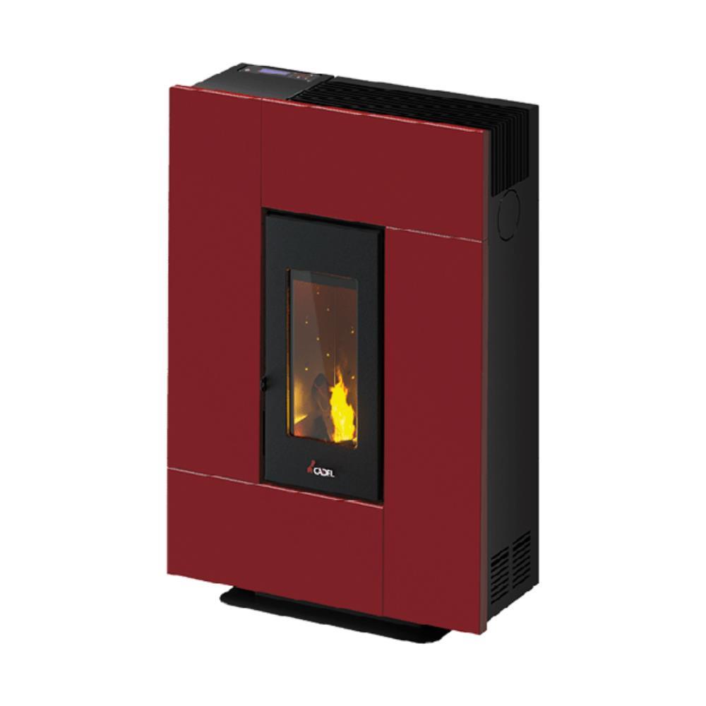 Stufa a Pellet Ventilata Cadel Grace 7 Up Metal rosso