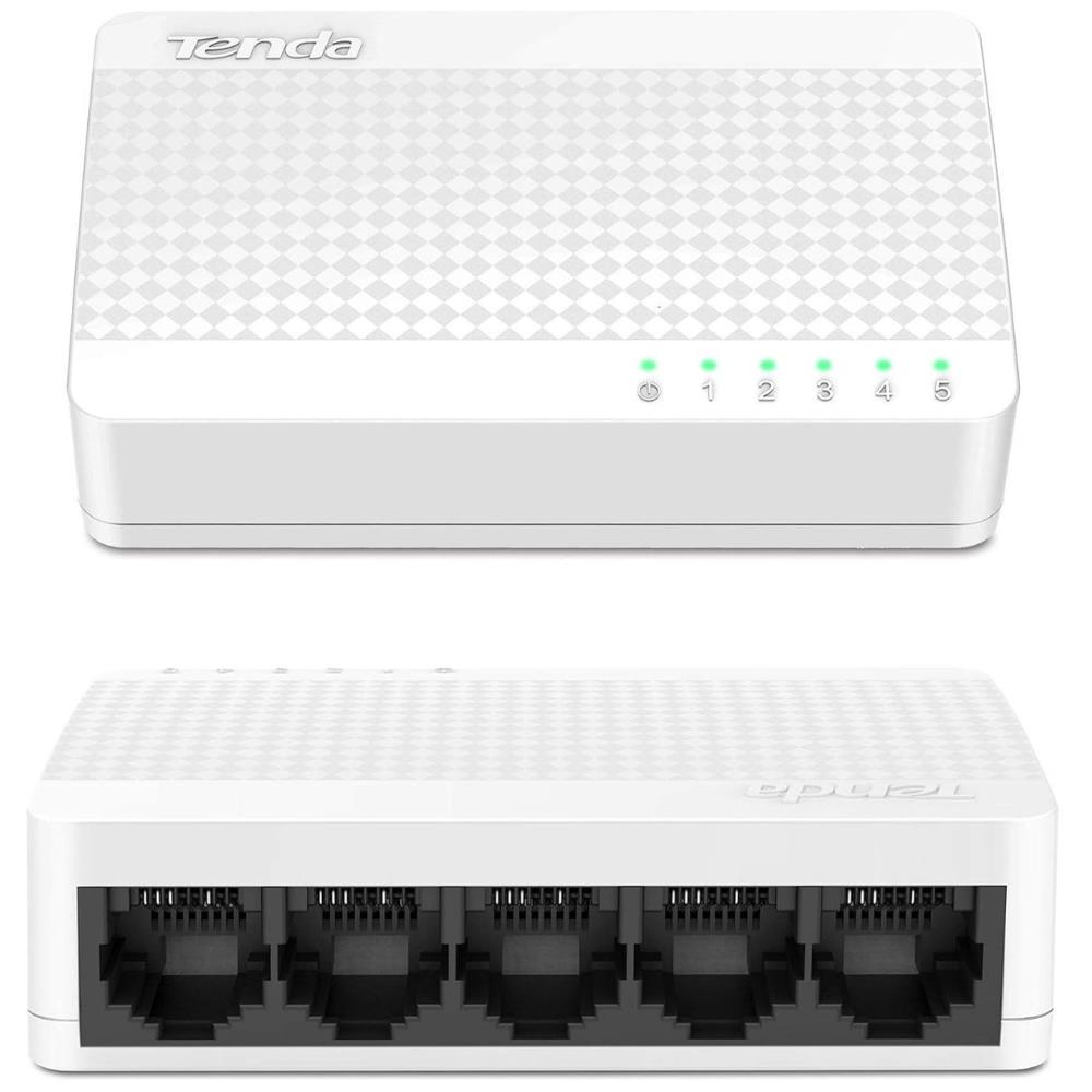 Switch Mini Ethernet SOHO 5 Porte 10/100 Mbps Tenda S105 Plug & Play
