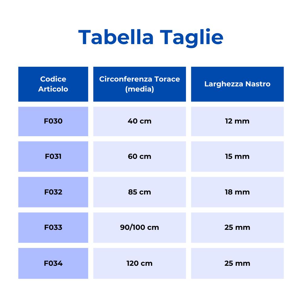 Tabella Taglie Pettorina Camon in Nylon 