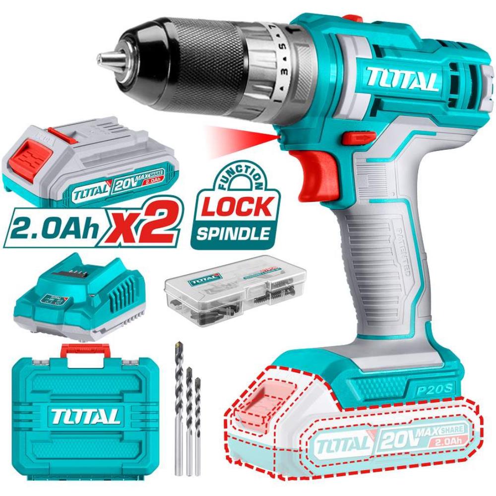 Trapano Avvitatore a Percussione Total TOTTIDLI201452E